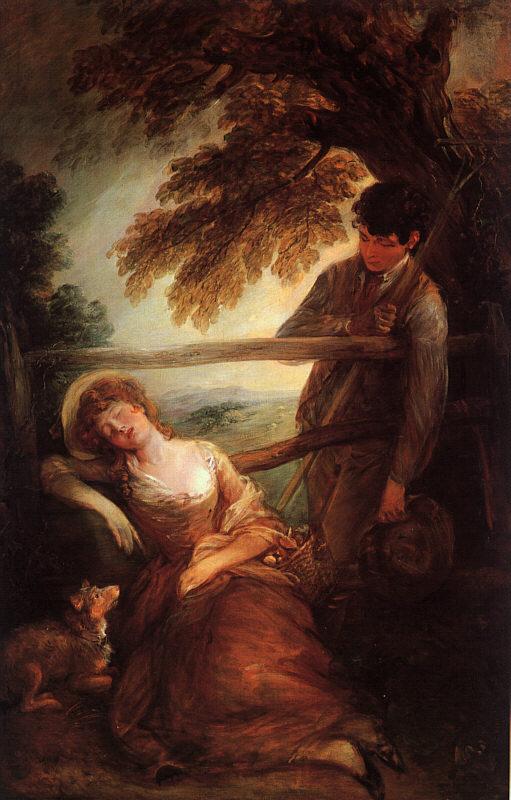 Thomas Gainsborough Haymaker and Sleeping Girl oil painting image